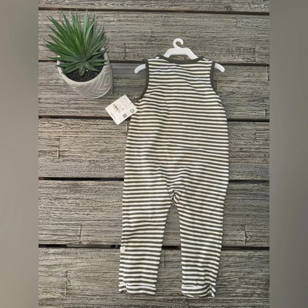Baby Boys Striped Sleeveless Romper, Little Planet organic by Carters, Sz 12 mo